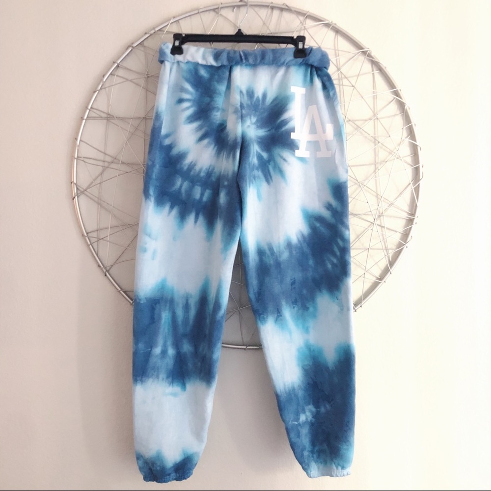 NEW Los Angeles dodgers tie dye sweatpants